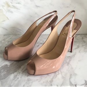 brand new Christian louboutin platform shoe-nude